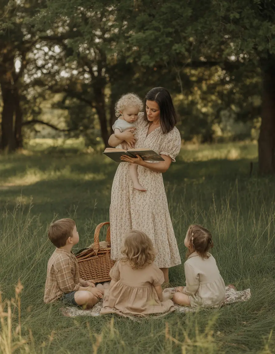 spring family pictures outfits Soft Earth Tones with Vintage Charm