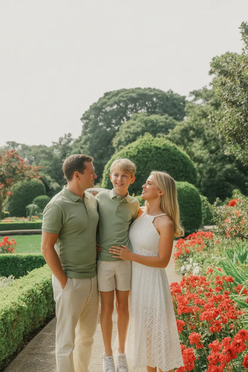 spring family pictures outfits Soft Green Garden Neutrals for Timeless Spring