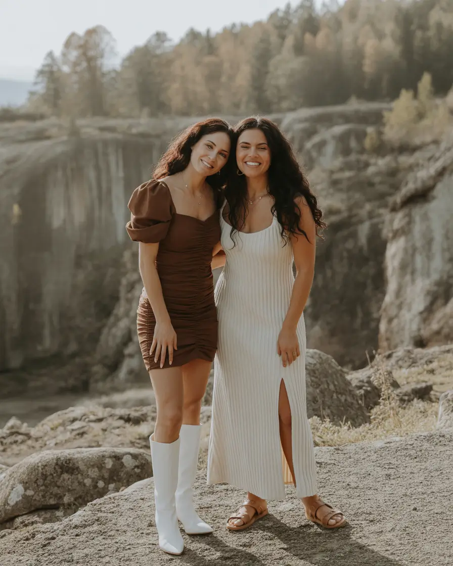 spring family pictures outfits Earthy Browns and Creams with a Modern Western Feel
