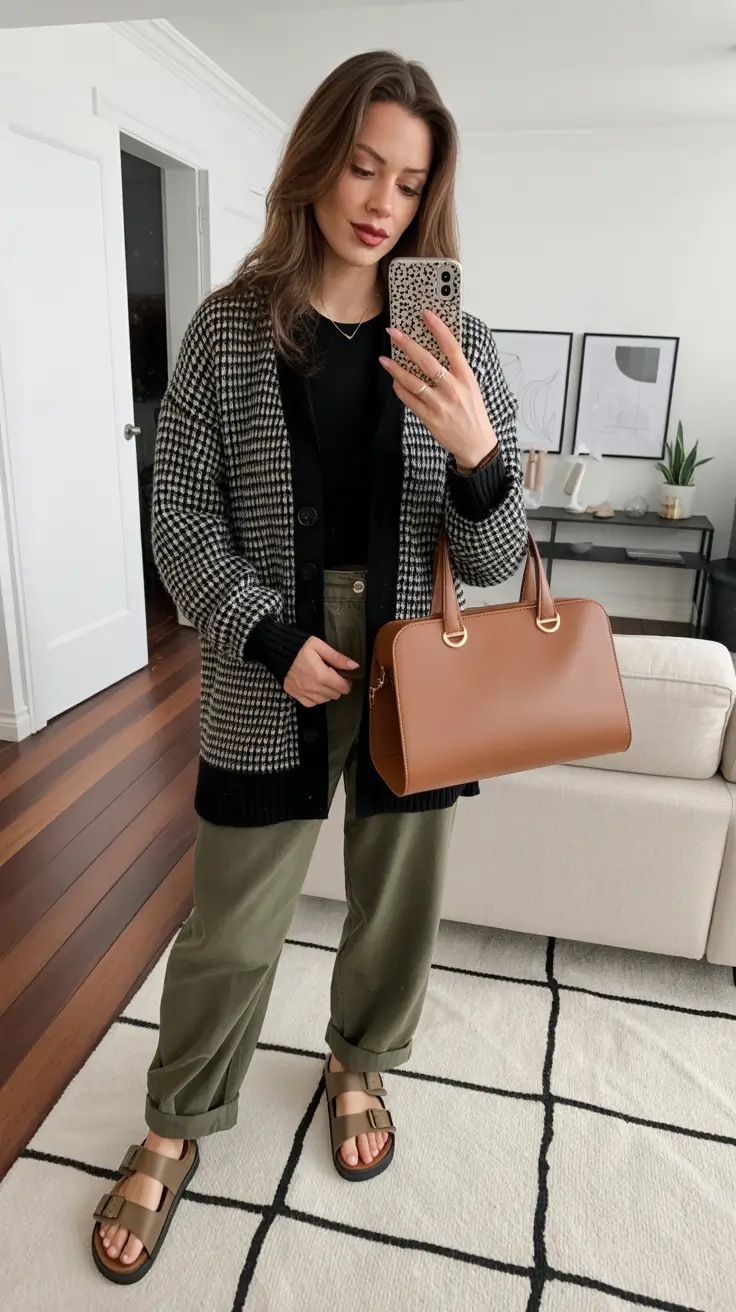 spring outfit for Tuesday classic cardigan layers