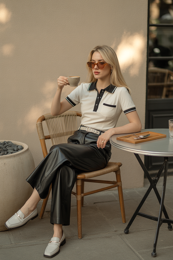 feminine spring outfits for women over 40 2026 Modern Femininity With a Playful Print