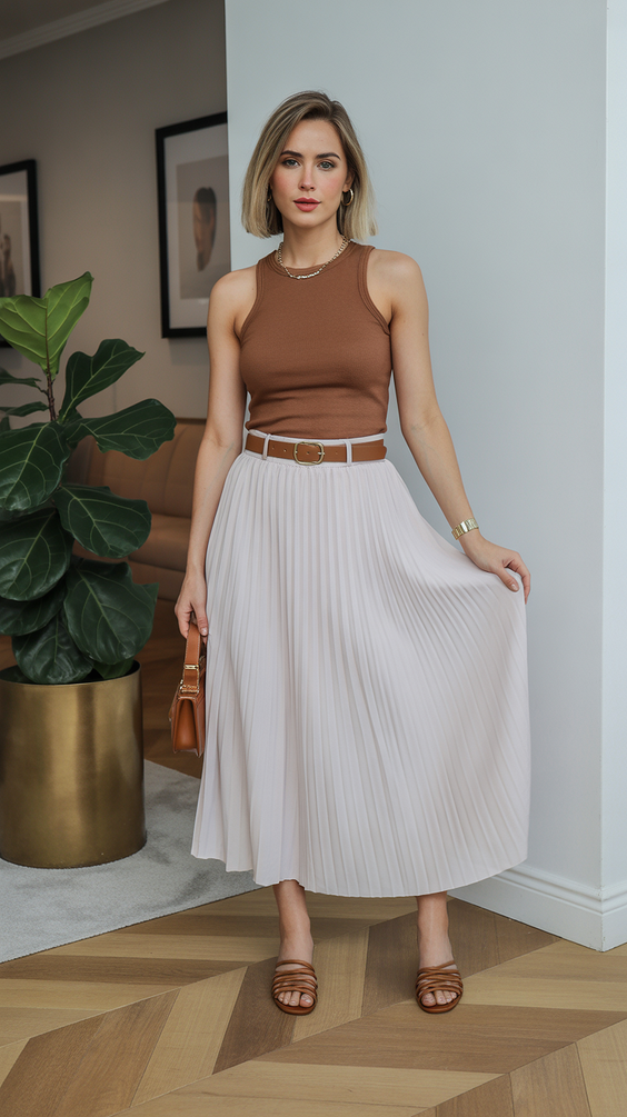 feminine spring outfits for women over 40 2026 Soft Movement With Clean Minimal Lines