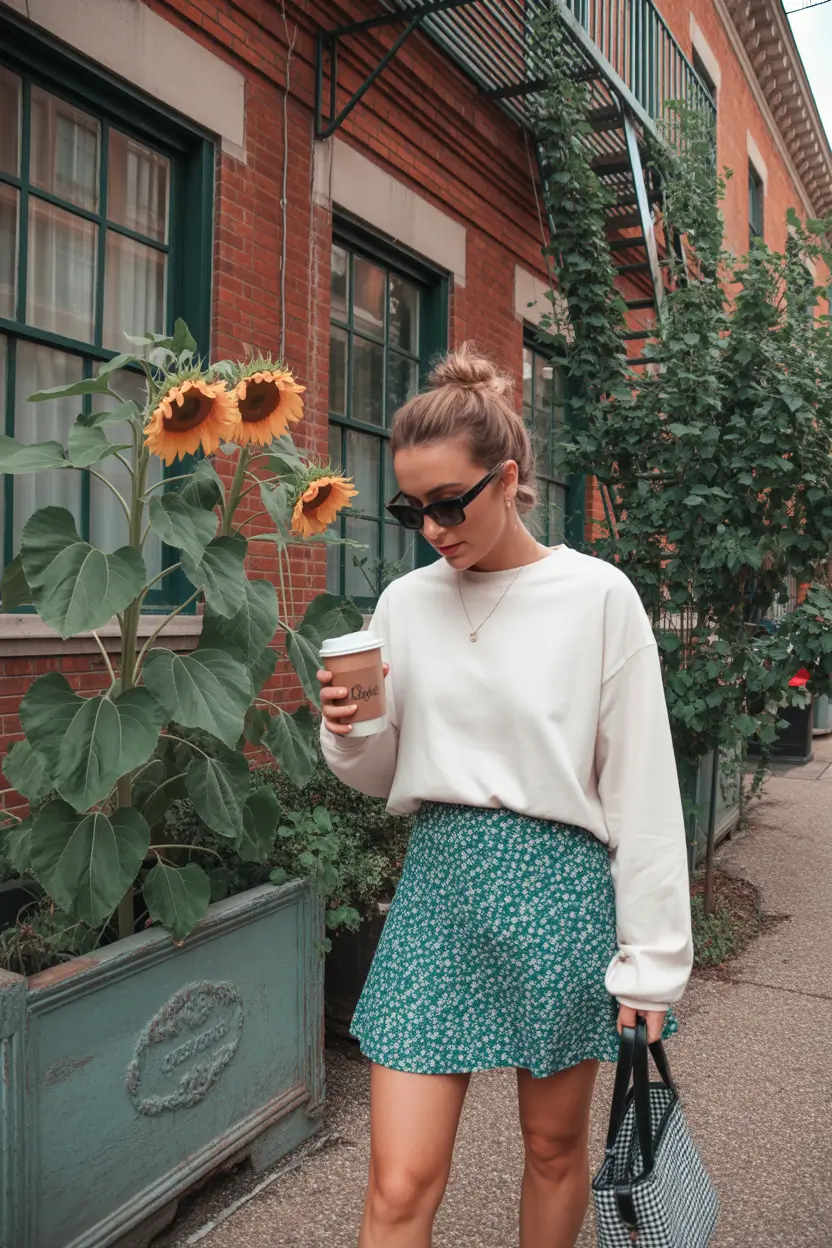 floral spring dress outfits 2026 green casual