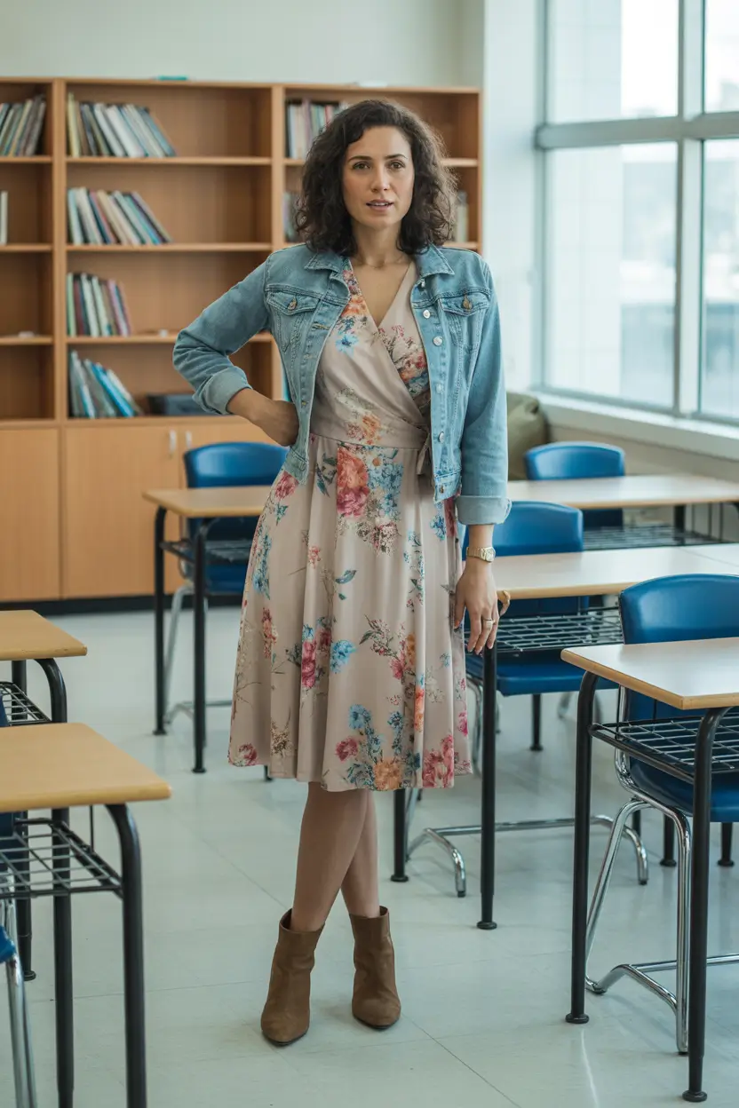 floral spring dress outfits 2026 work floral