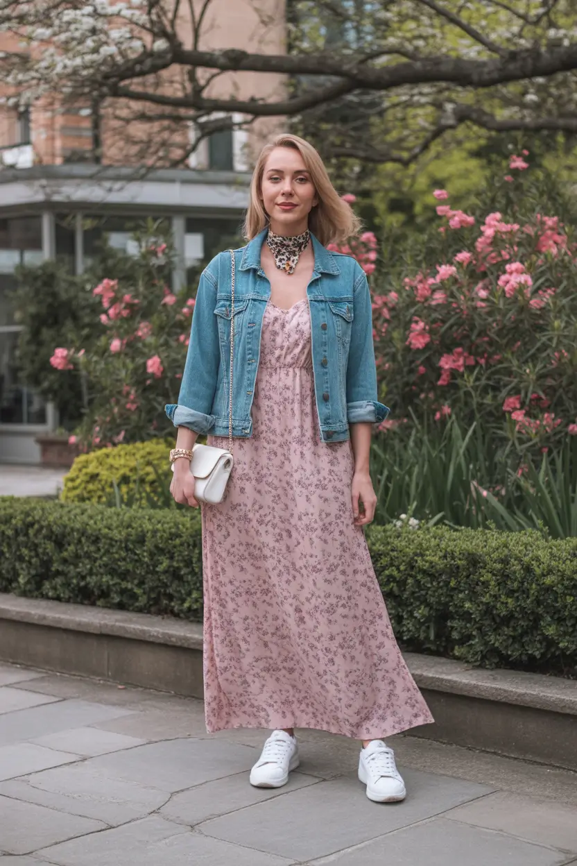 floral spring dress outfits 2026 pink midi
