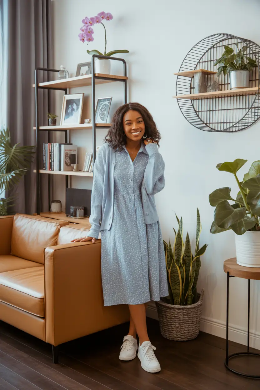 floral spring dress outfits 2026 blue long