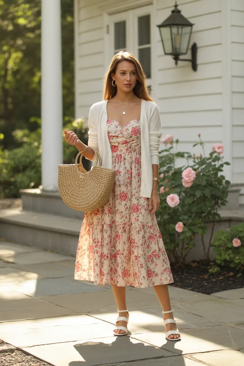 floral spring dress outfits 2026 pink classy