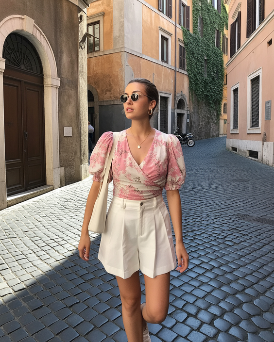 every day spring outfits 2026 European Shorts Look