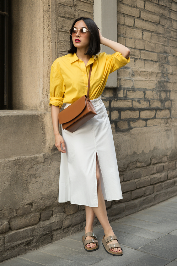 every day spring outfits 2026 Yellow Shirt Style