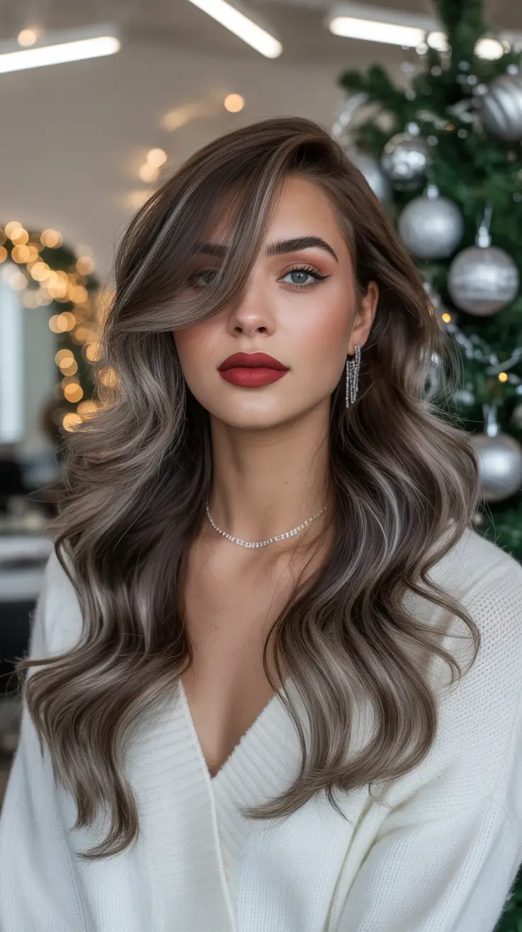 Hair Color Ideas February 2026 Cool Mocha Brunette With Winter Shine