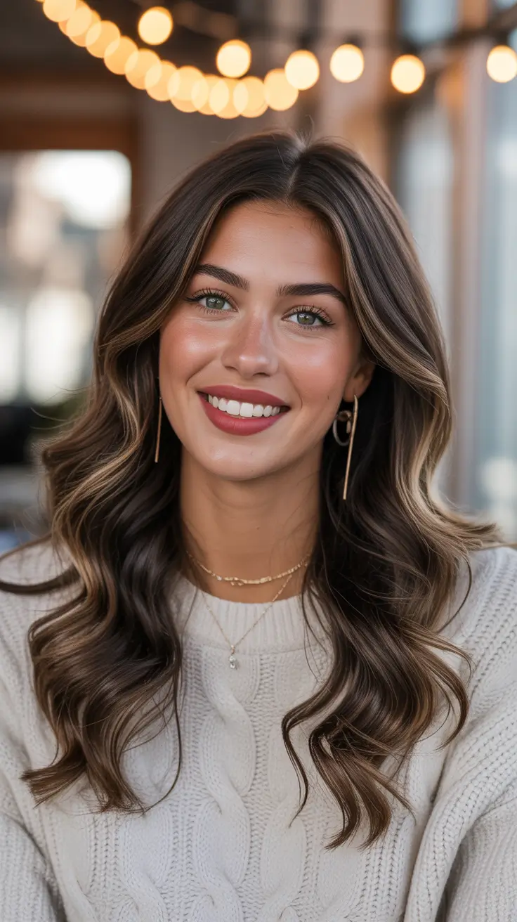 Hair Color Ideas February 2026 Warm Chestnut With Cozy Dimension