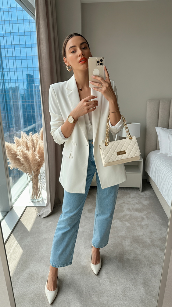 light spring blazer outfits 2026 Cream City Style