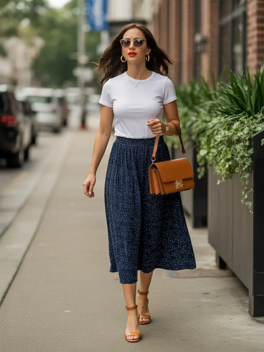 modest spring outfits for church 2026 casual skirt