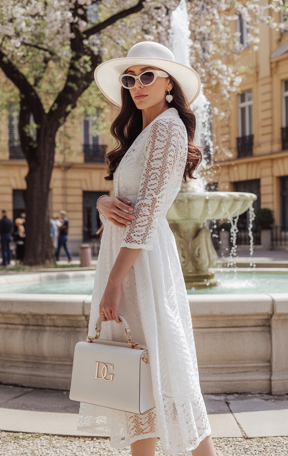 natural spring wedding outfit 2026 Classic Daytime Charm with a European Feel