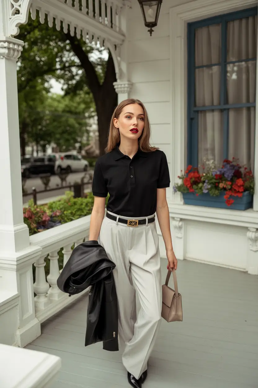 timeless old money spring outfits 2026 classic contrast