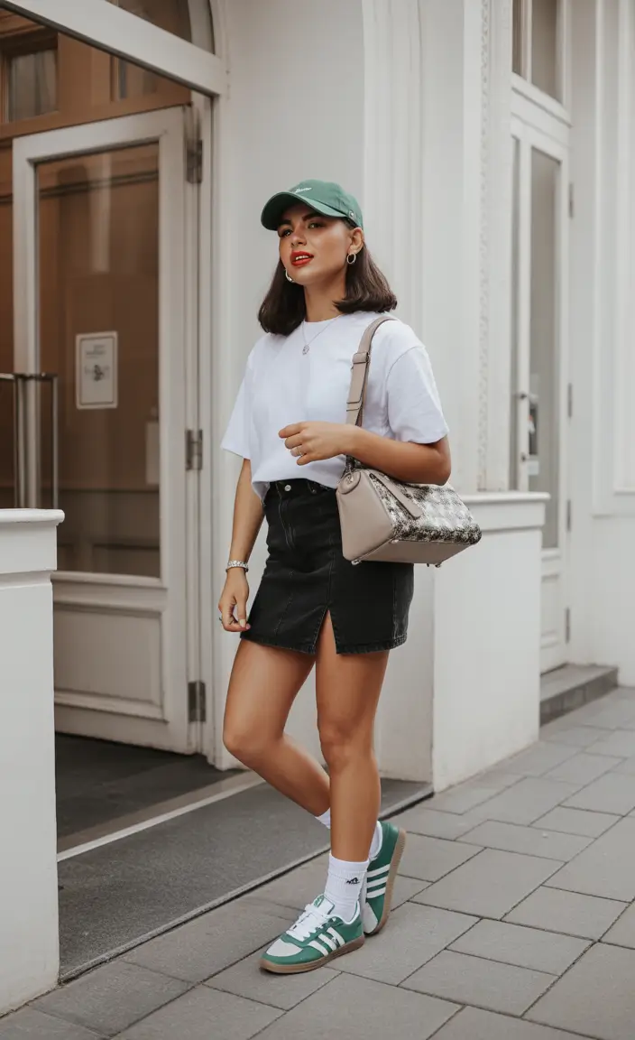 trendy spring outfit with a t-shirt for casual wear 2026 Clean Lines and a Street Style Edge