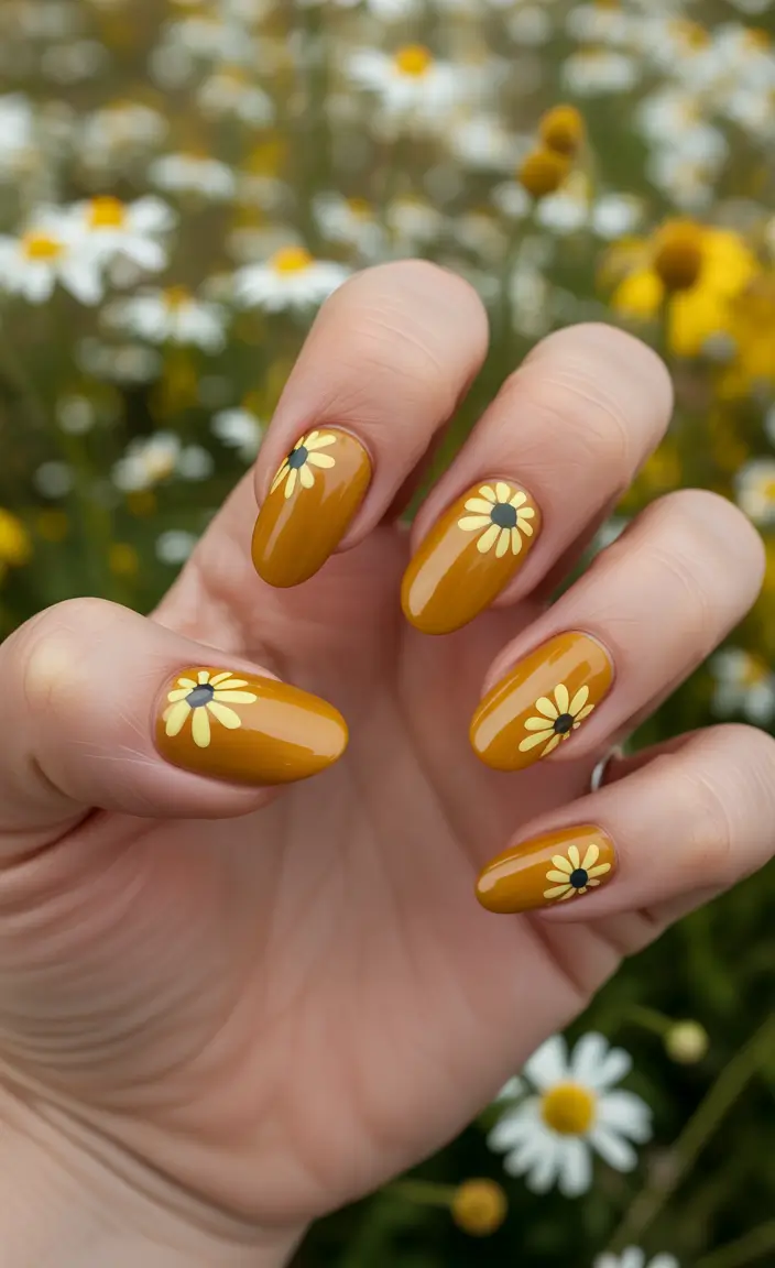 yellow nail designs 2026 yellow nails aesthetic flower design