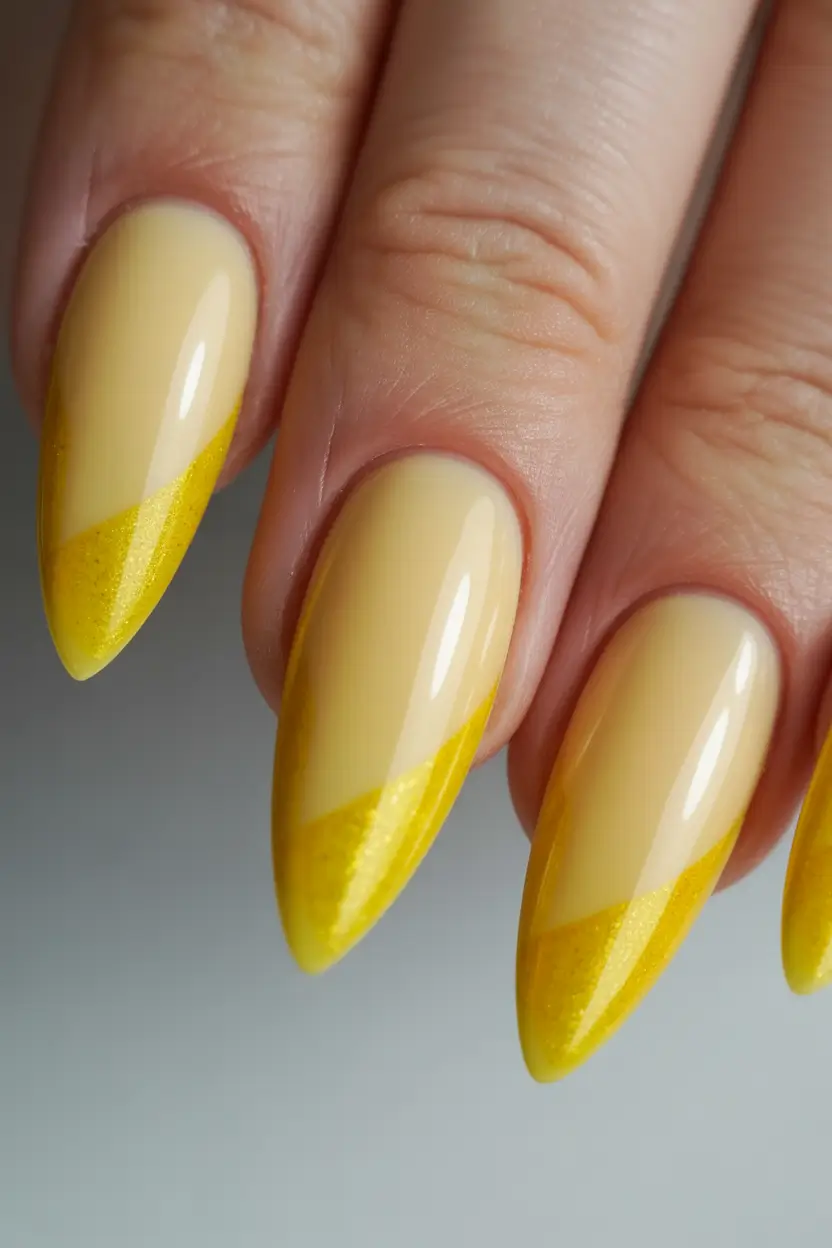yellow nail designs 2026 yellow nails aesthetic simple