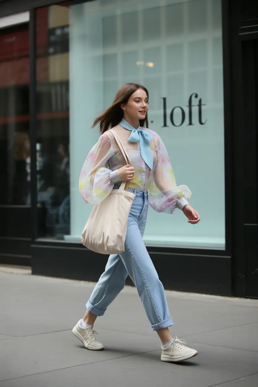 beautiful spring outfits for brunch 2026 soft color layers with playful lightness