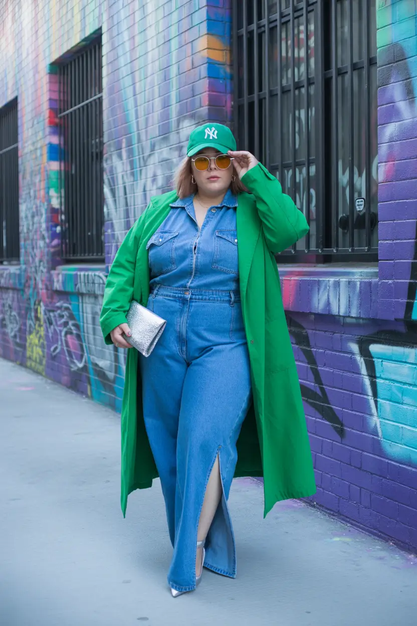 beautiful spring outfits for brunch 2026 statement green with confident denim