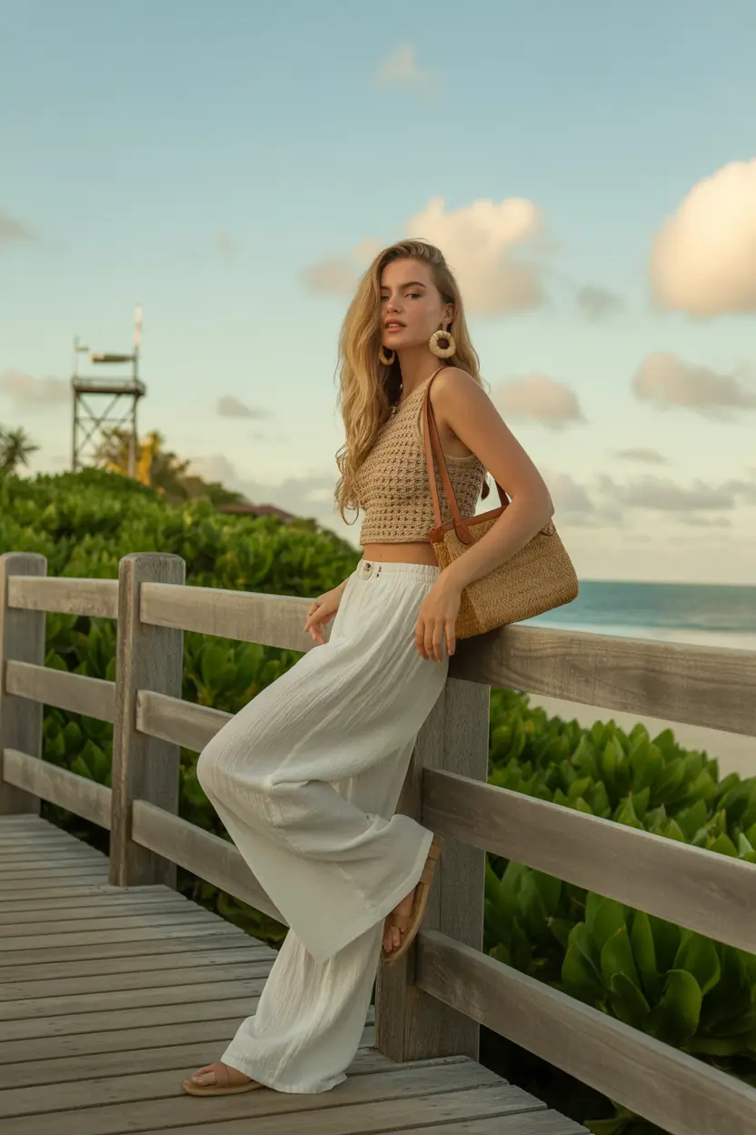 spring break outfit Natural Crochet and Coastal Ease