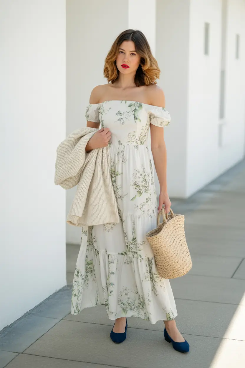 spring break outfit Soft Florals With City Polish