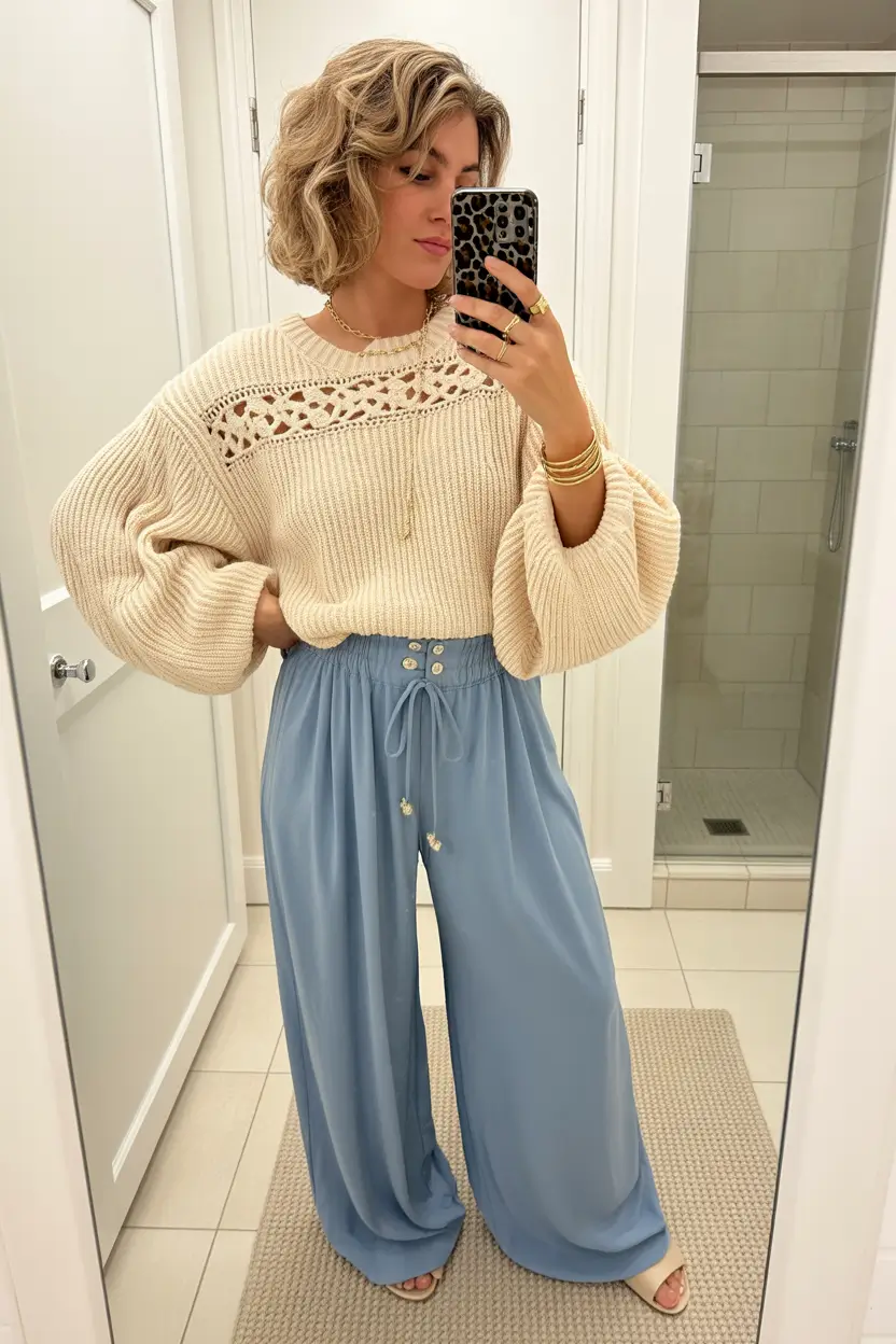 spring break outfit Soft Knit Layers for Transitional Spring Days