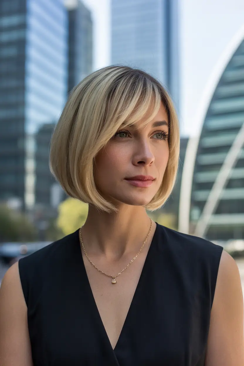spring Haircuts for Women Over 50 City Chic Bob With Soft Bangs