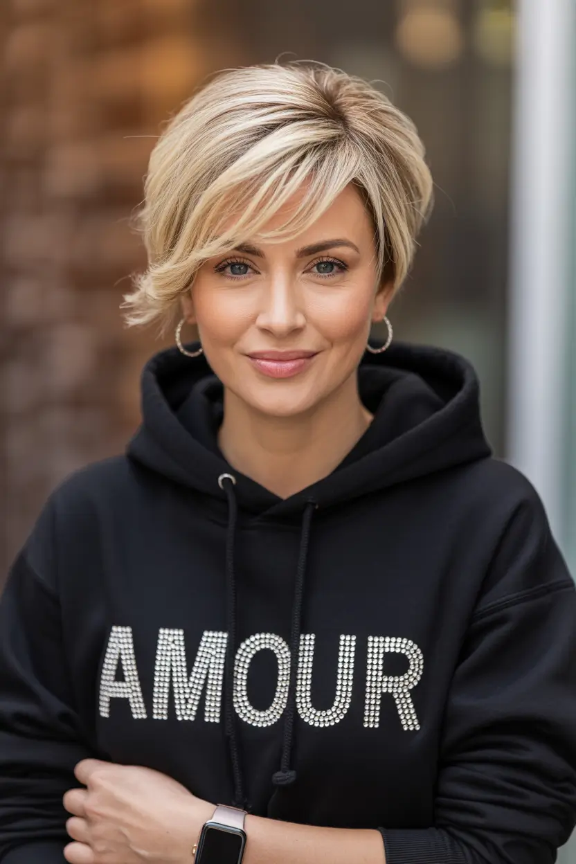 spring Haircuts for Women Over 50 Modern Pixie With Soft Blonde Layers