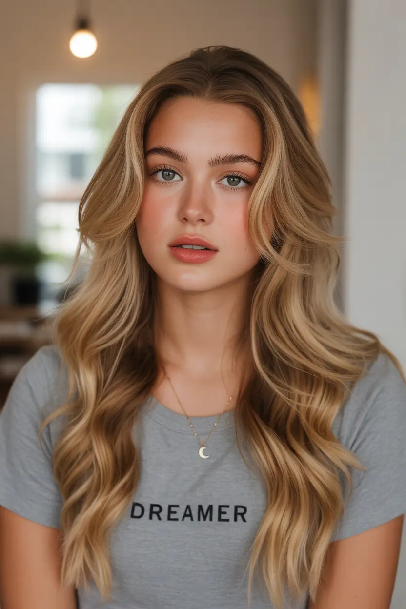 dreamy spring hair color trends 2026 Soft Golden Blonde With Everyday Ease