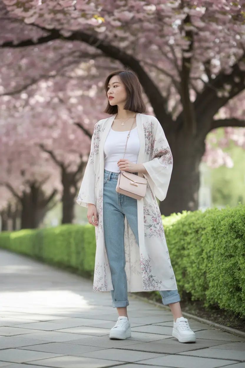 early spring outfits dressy 2026 floral layers