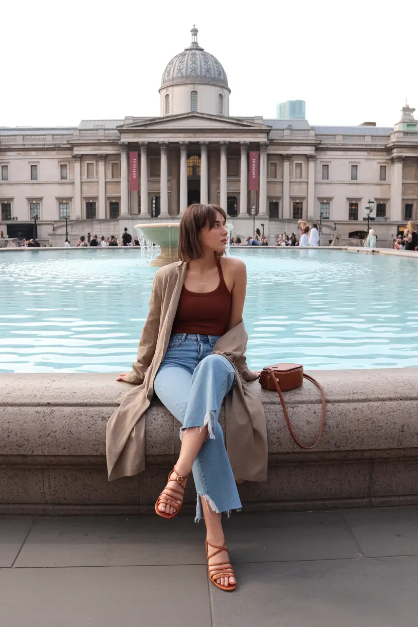 early spring outfits cold weather 2026 layered neutrals