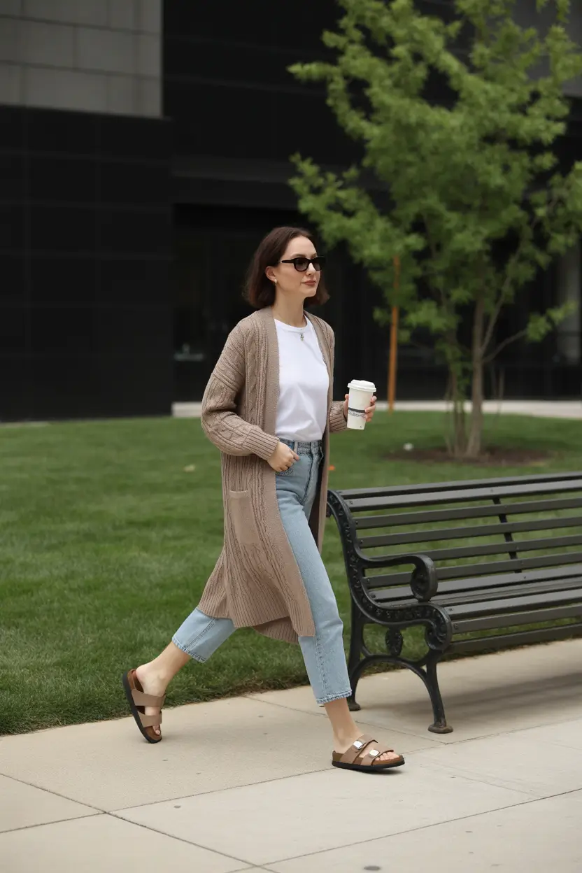 March Outfits ideas 2026 - spring trends long knit layers 13