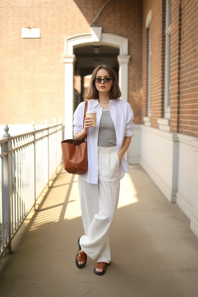 March Outfits ideas 2026 - spring trends crisp white layers 15