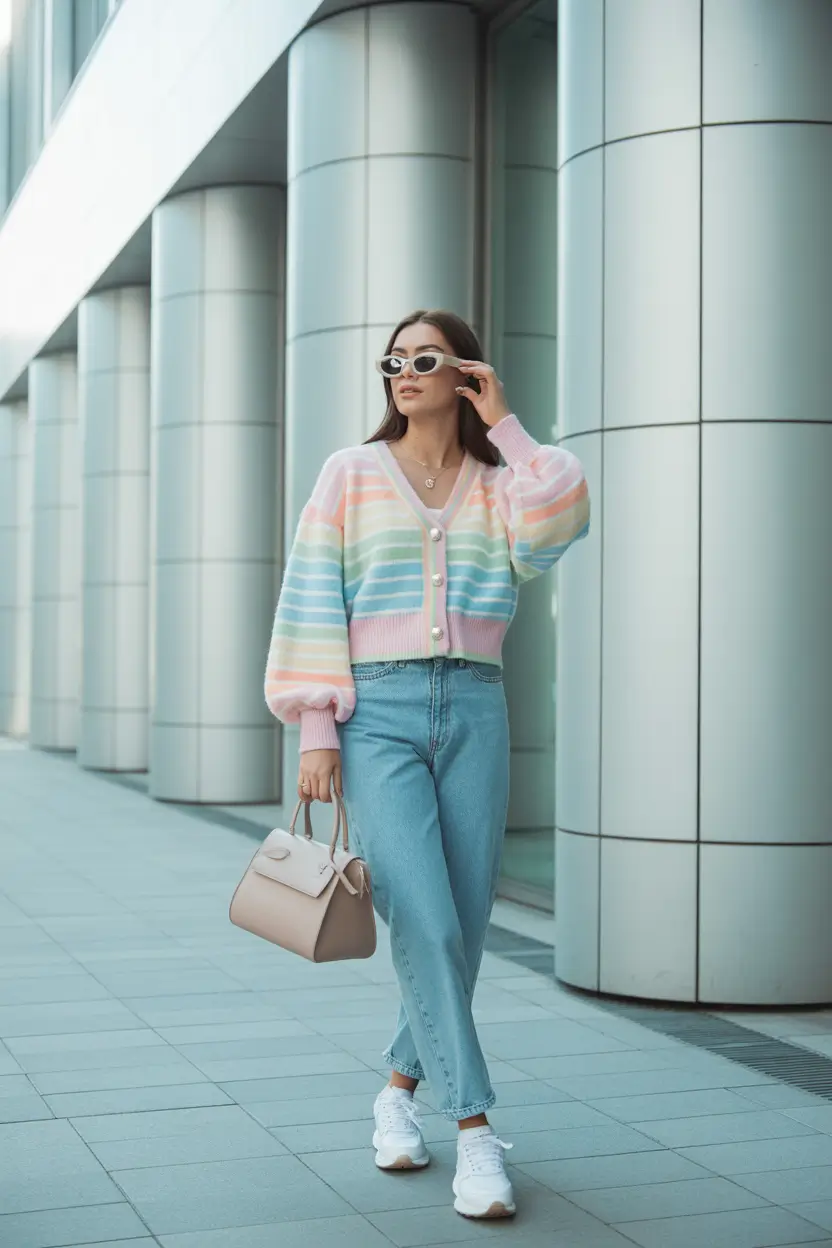 March Outfits ideas 2026 - spring trends pastel stripes 18