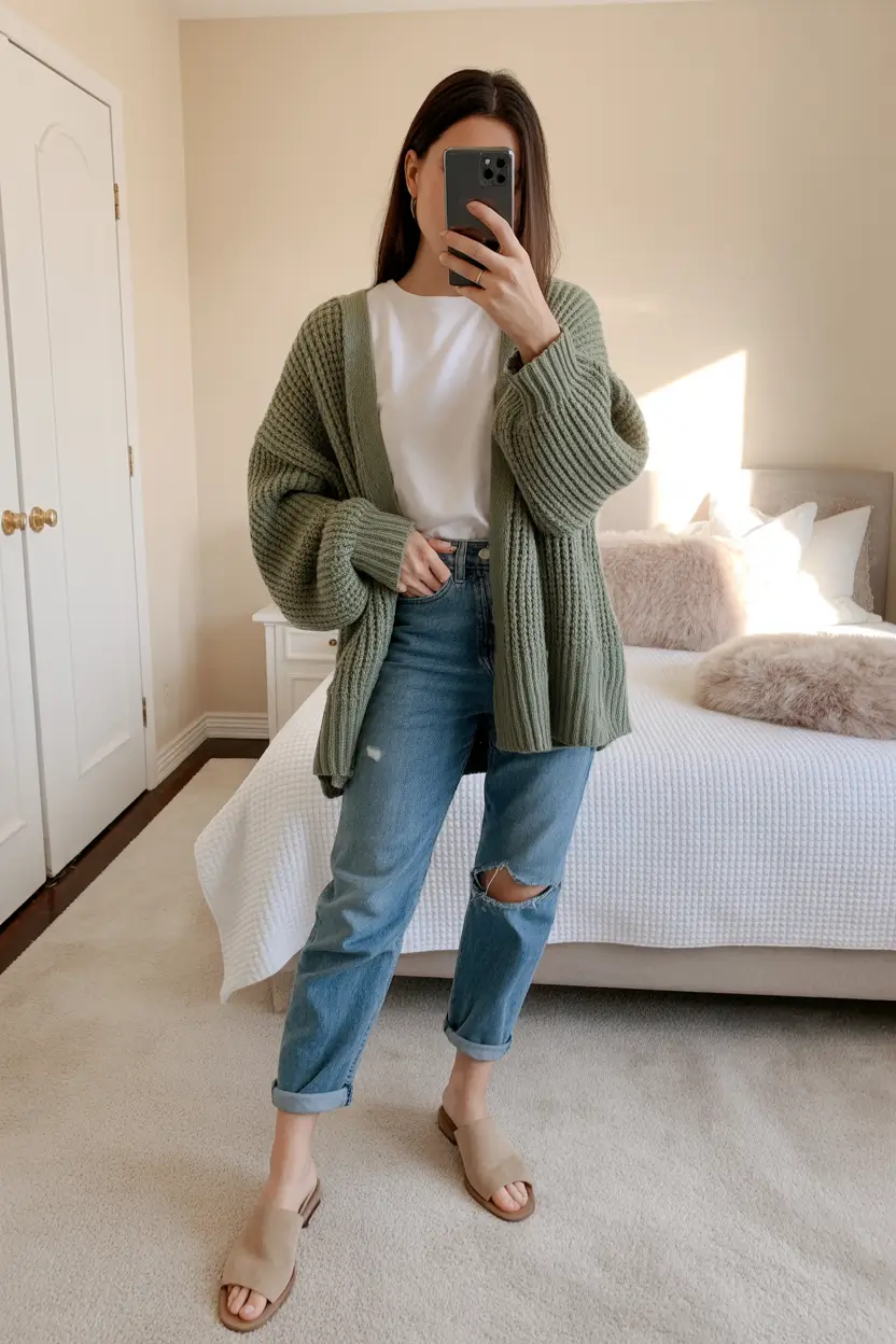 March Outfits ideas 2026 - spring trends relaxed knit layers