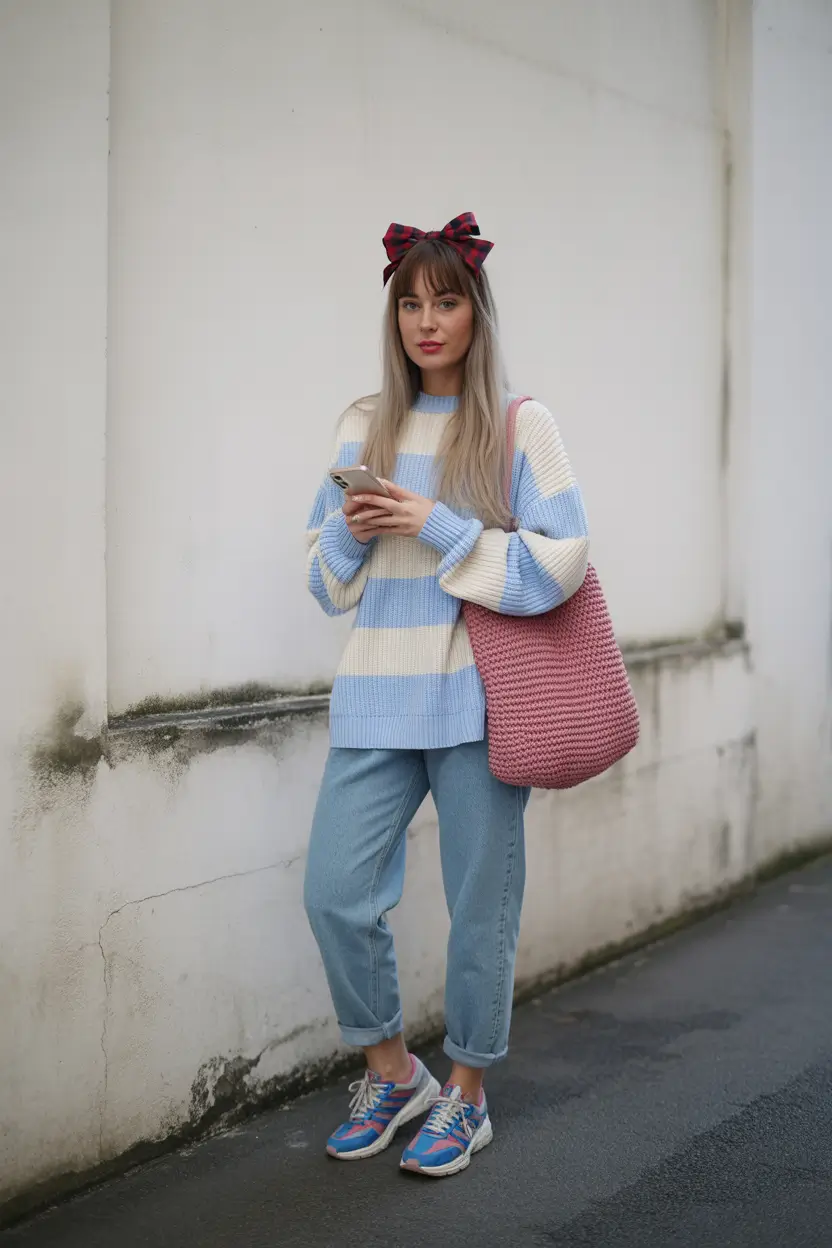 March Outfits ideas 2026 - spring trends playful knit 8