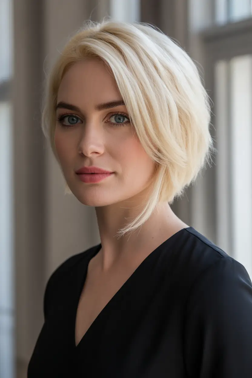 perfect spring bob haircut 2026 Platinum Bob With Natural Texture