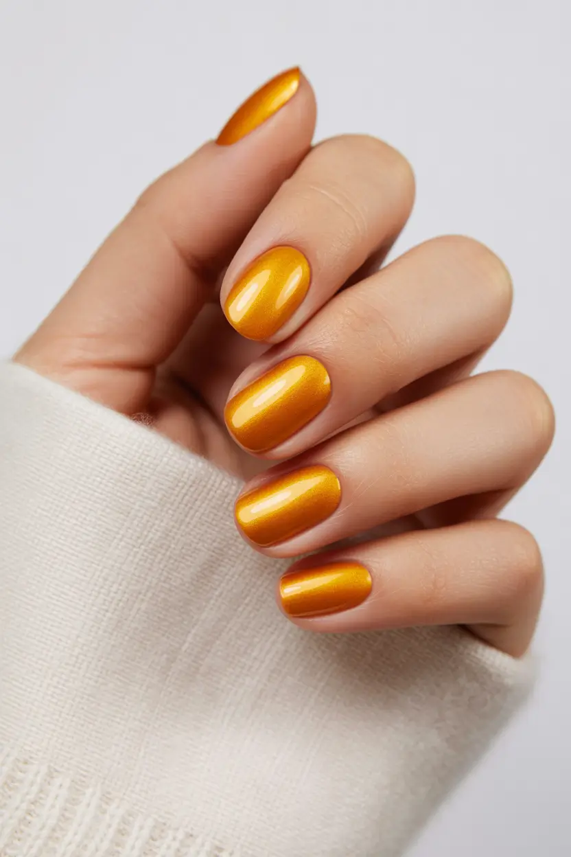 pretty spring nail colors 2026 gold chrome