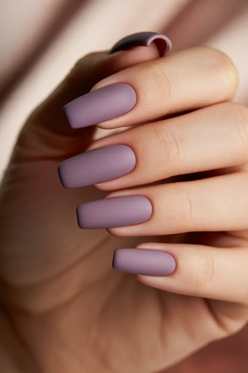 pretty spring nail colors 2026 matte lavender