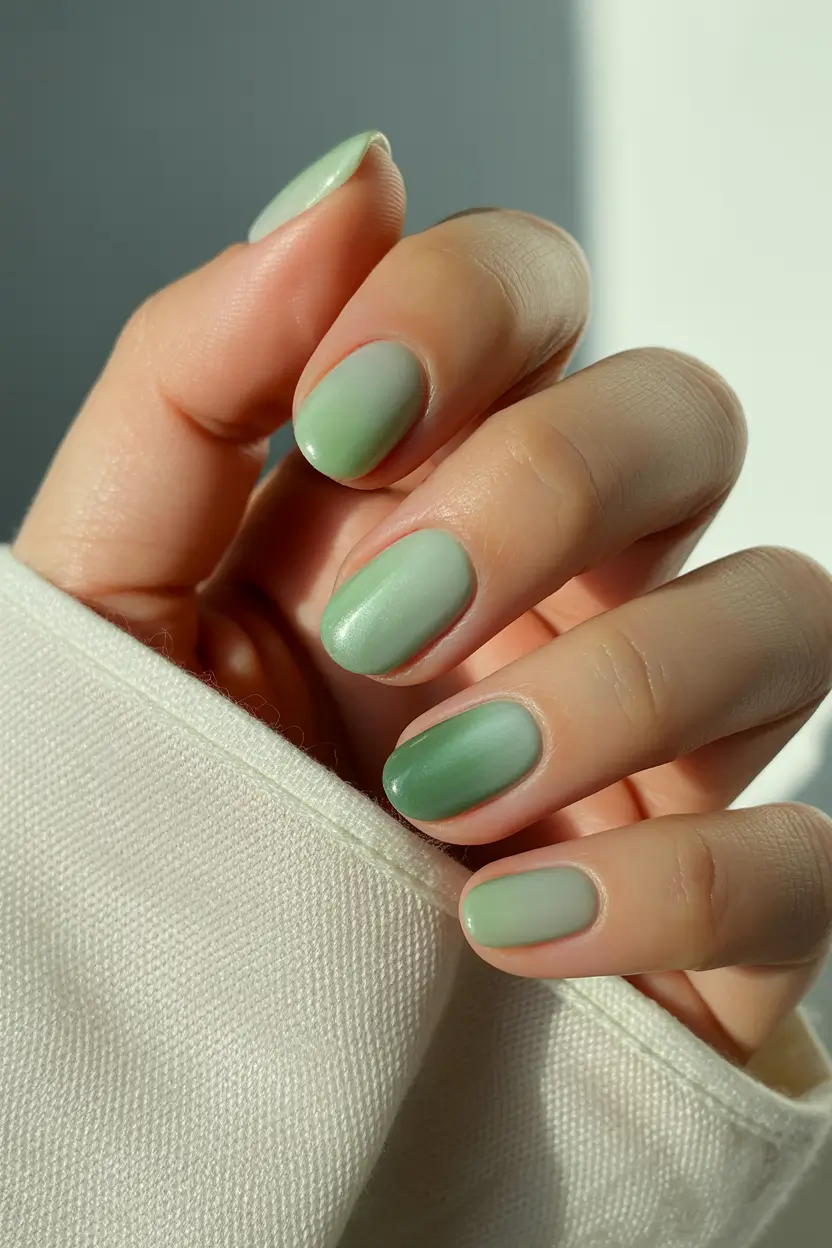 pretty spring nail colors 2026 muted green