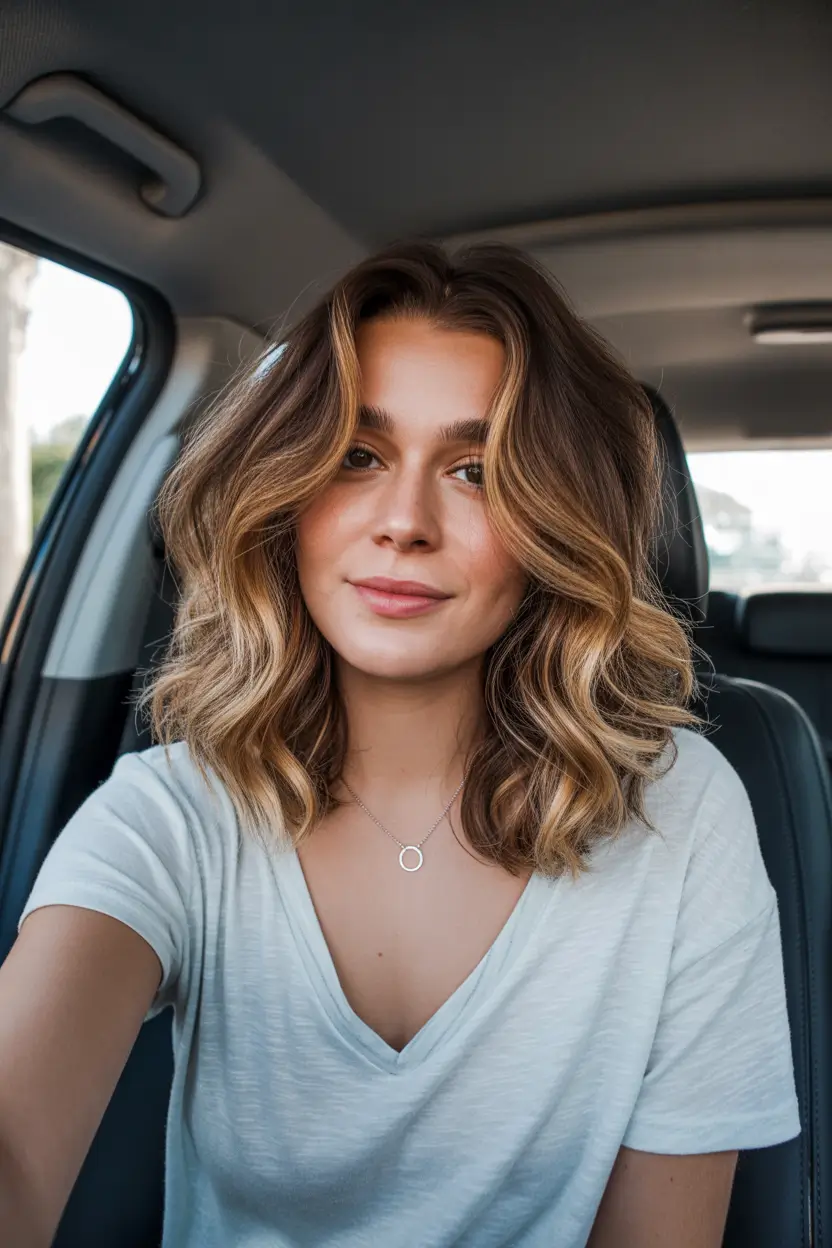 simple spring hair trends 2026 Casual Wavy Bob With Lived In Texture