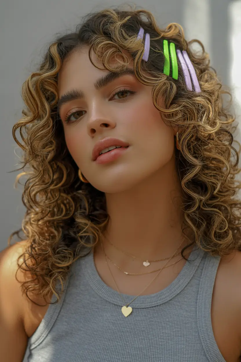 simple spring hair trends 2026 Playful Curly Styling With Subtle Accessories