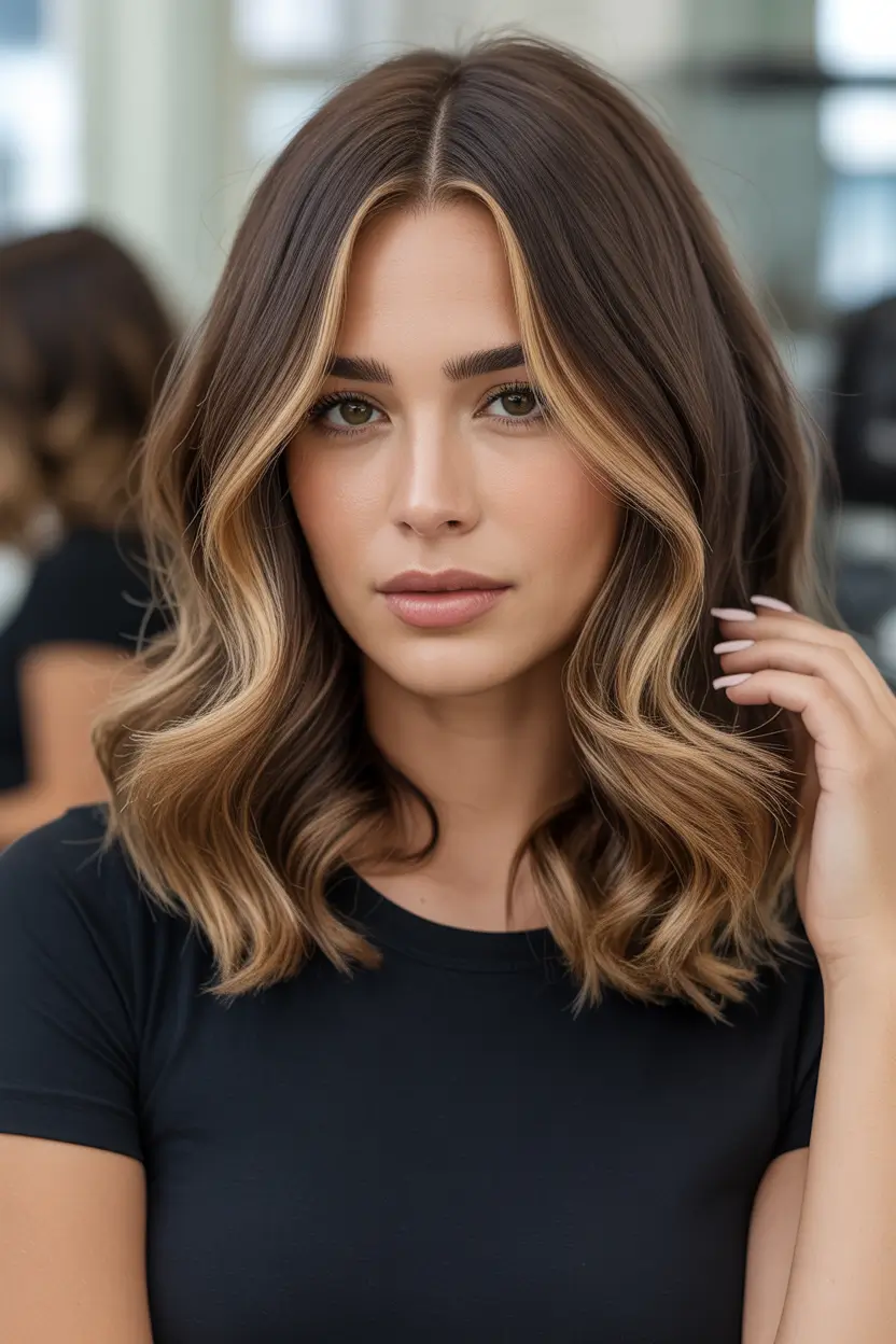 simple spring hair trends 2026 Mid Length Brunette With Soft Face Framing