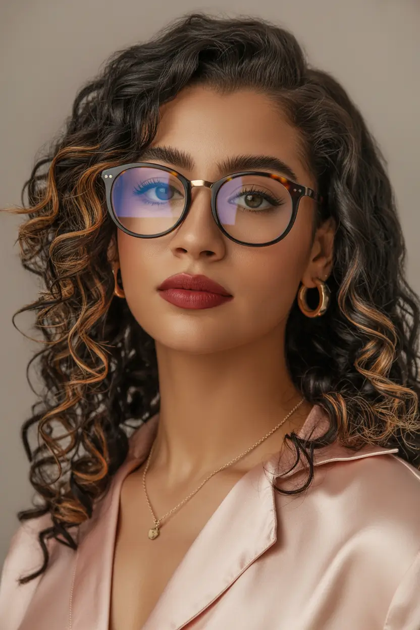 simple spring hair trends 2026 Defined Curls With Subtle Copper Accents