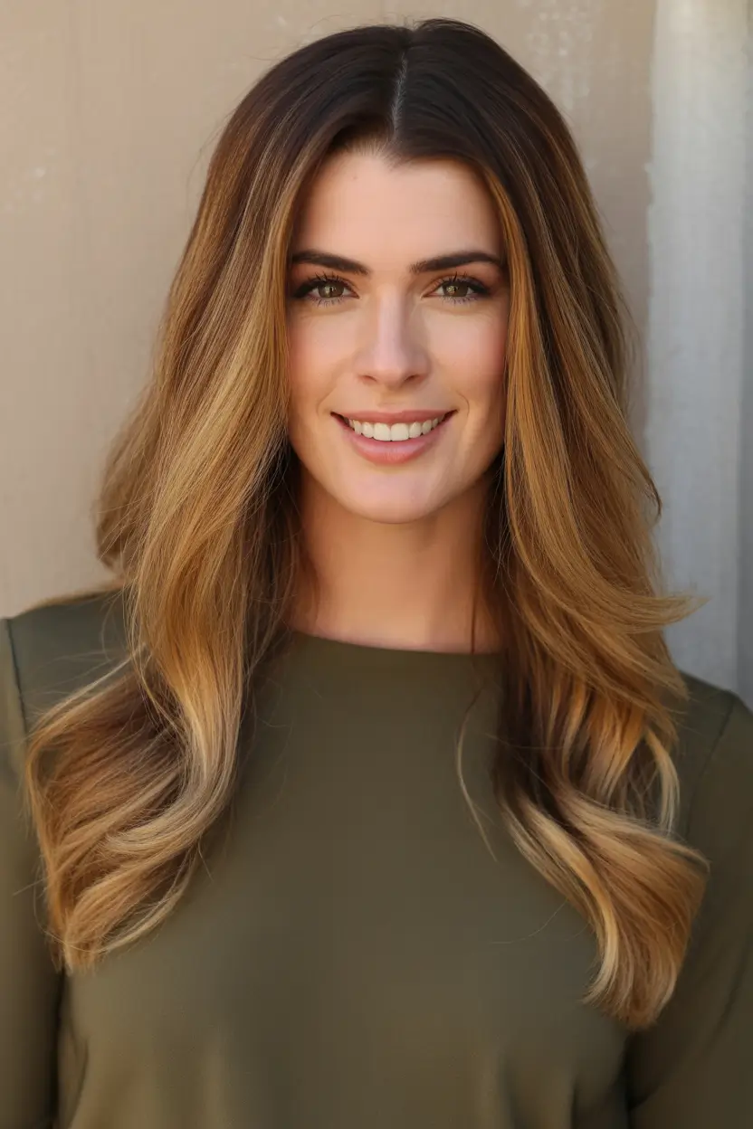 simple spring hair trends 2026 Soft Brunette Length With Natural Warmth