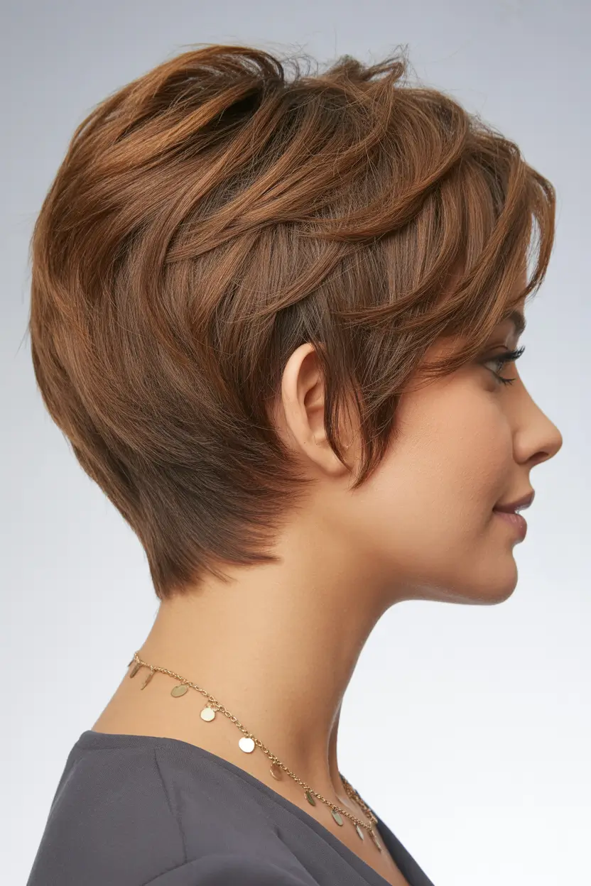 stylish spring pixie bob haircut 2026 Layered Pixie Bob With Clean Nape Precision
